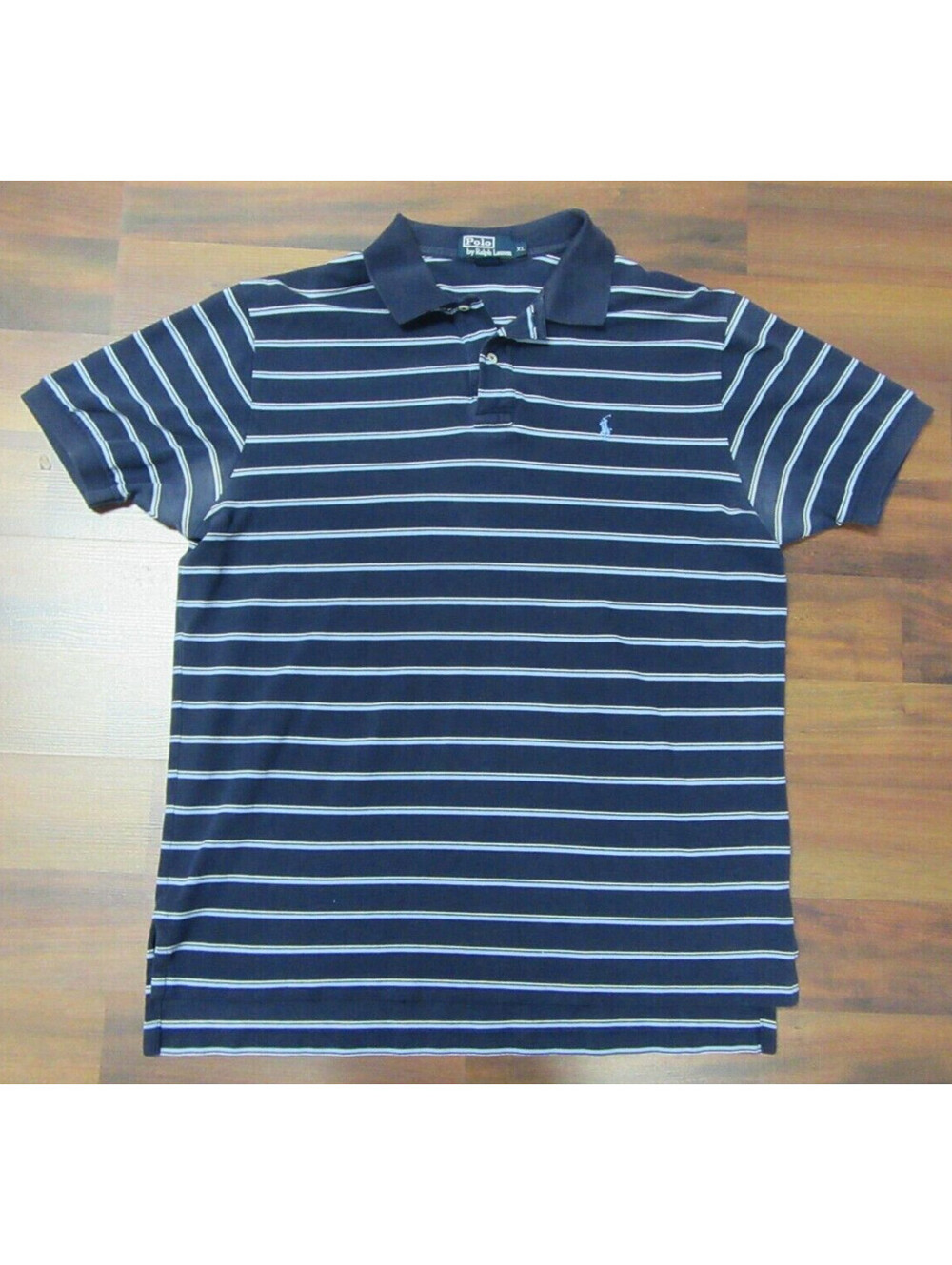 Vintage Men's Sz XL Polo by Ralph Lauren Polo Shirt Blue Striped Button Up